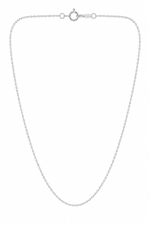 "Cable Link" Chain Necklace - 14K White Gold