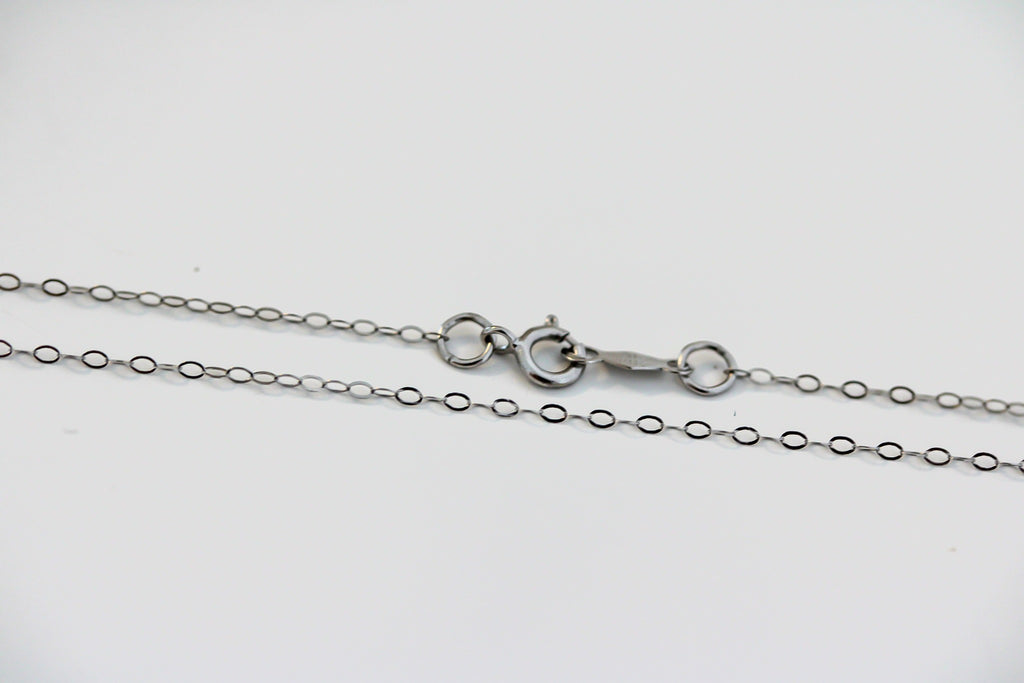 "Cable Link" Chain Necklace - 14K White Gold