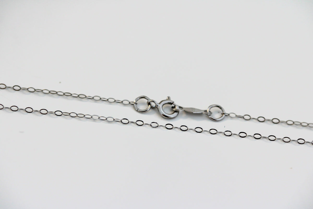 "Cable Link" Chain Necklace - 14K White Gold