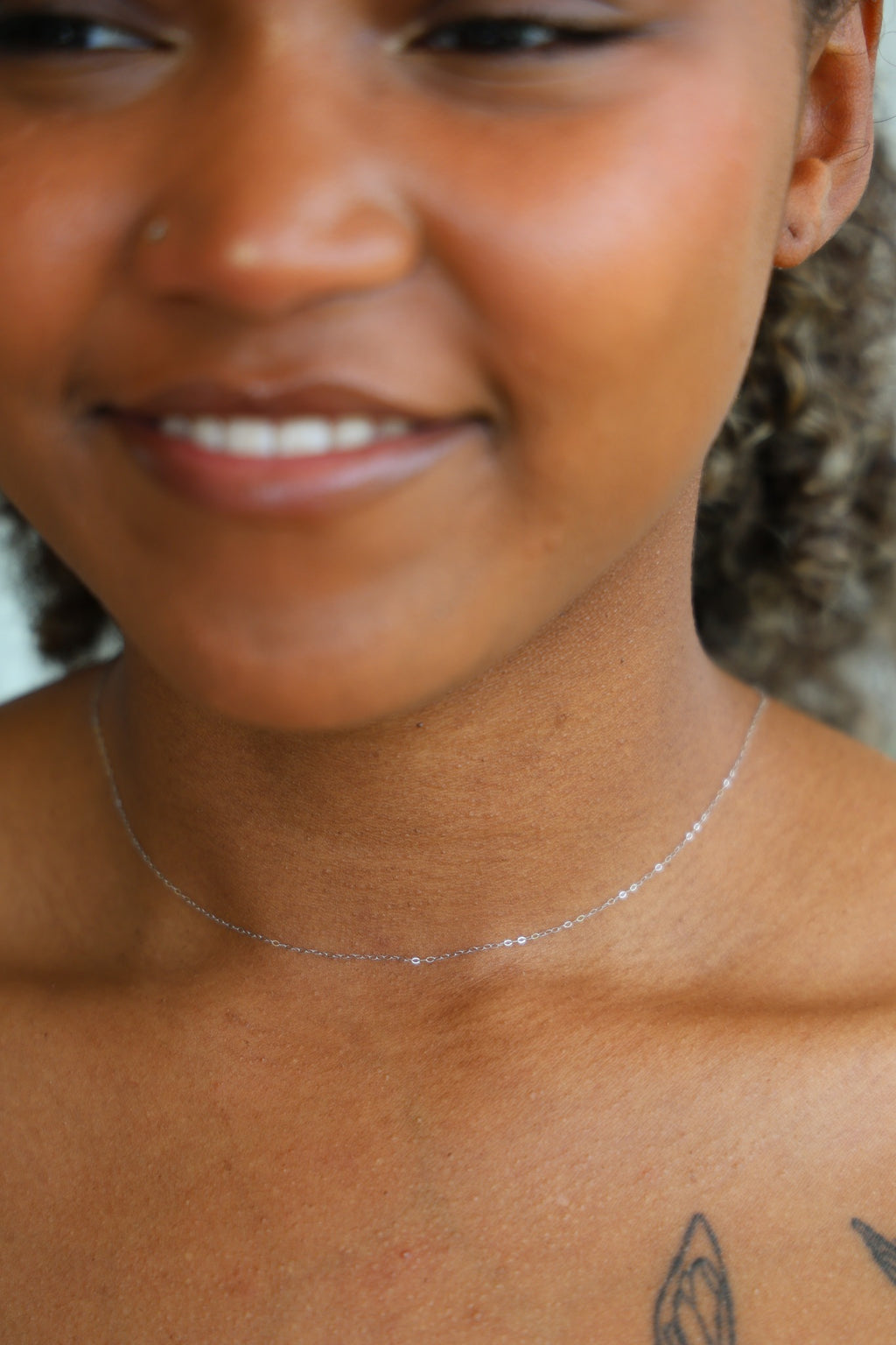 "Cable Link" Chain Necklace - 14K White Gold