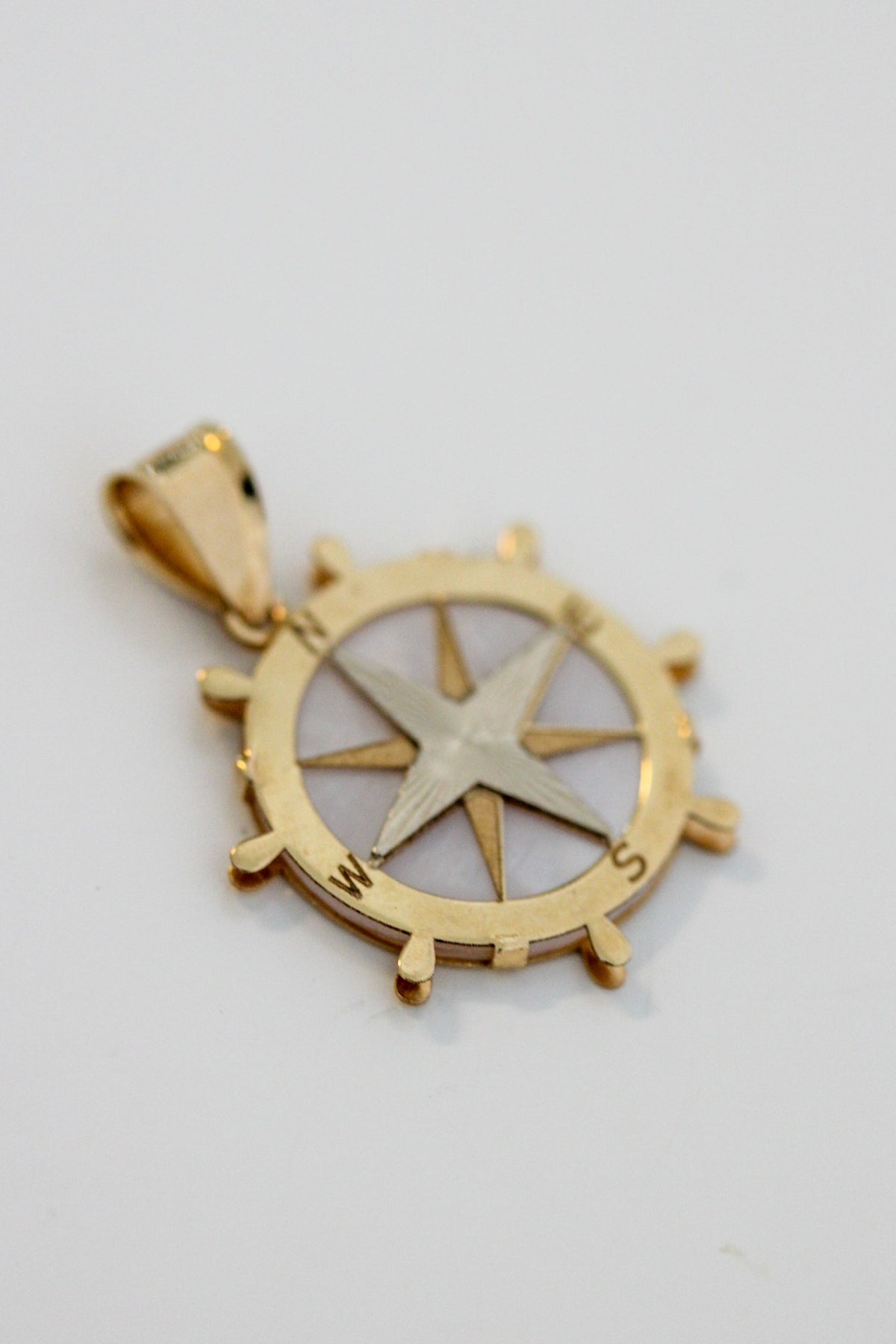 "Compass Rose" Pendant - 14K Gold