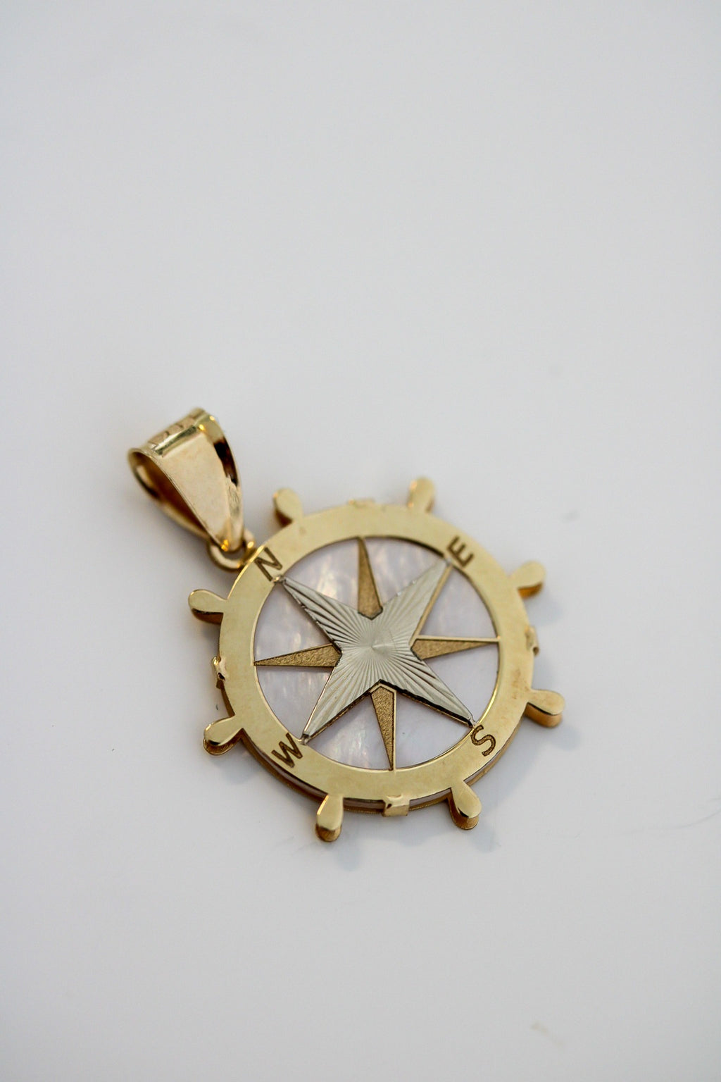 "Compass Rose" Pendant - 14K Gold