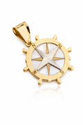 "Compass Rose" Pendant - 14K Gold