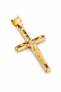 "Pavé Cross" Pendant 14k Gold