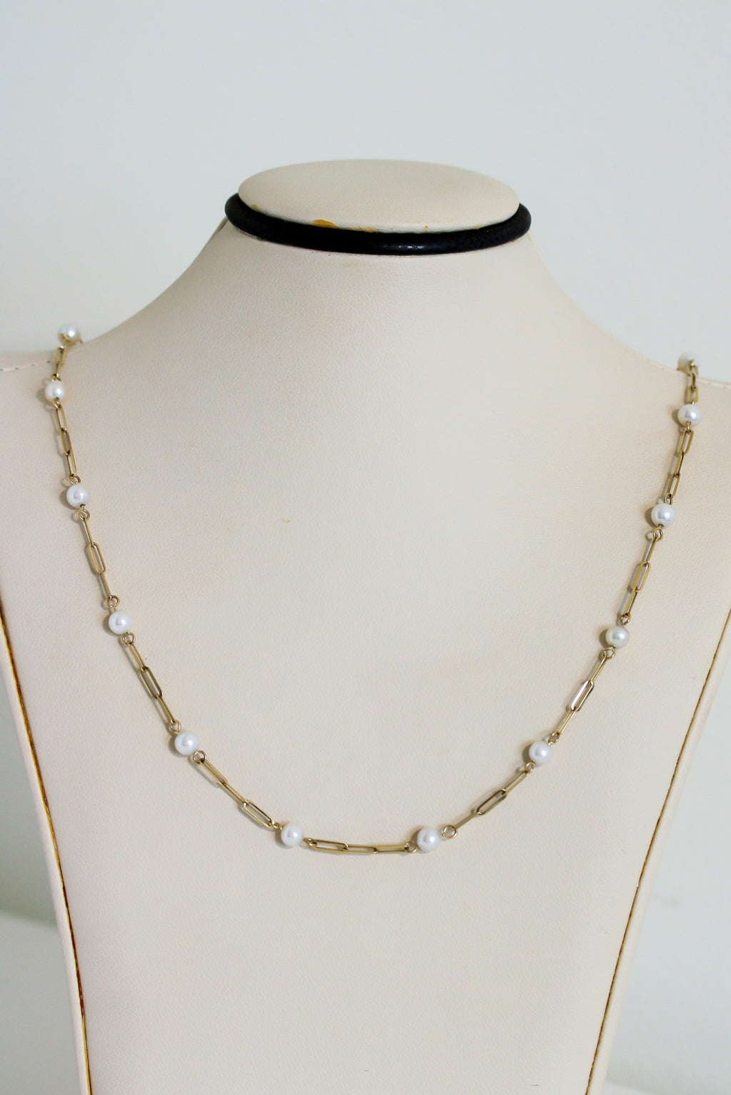 "Paperclip Pearl" Jewelry Set - 14K Gold