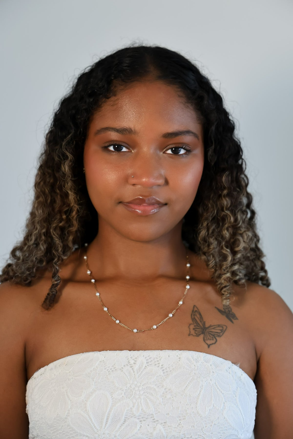 "Paperclip Pearl" Jewelry Set - 14K Gold