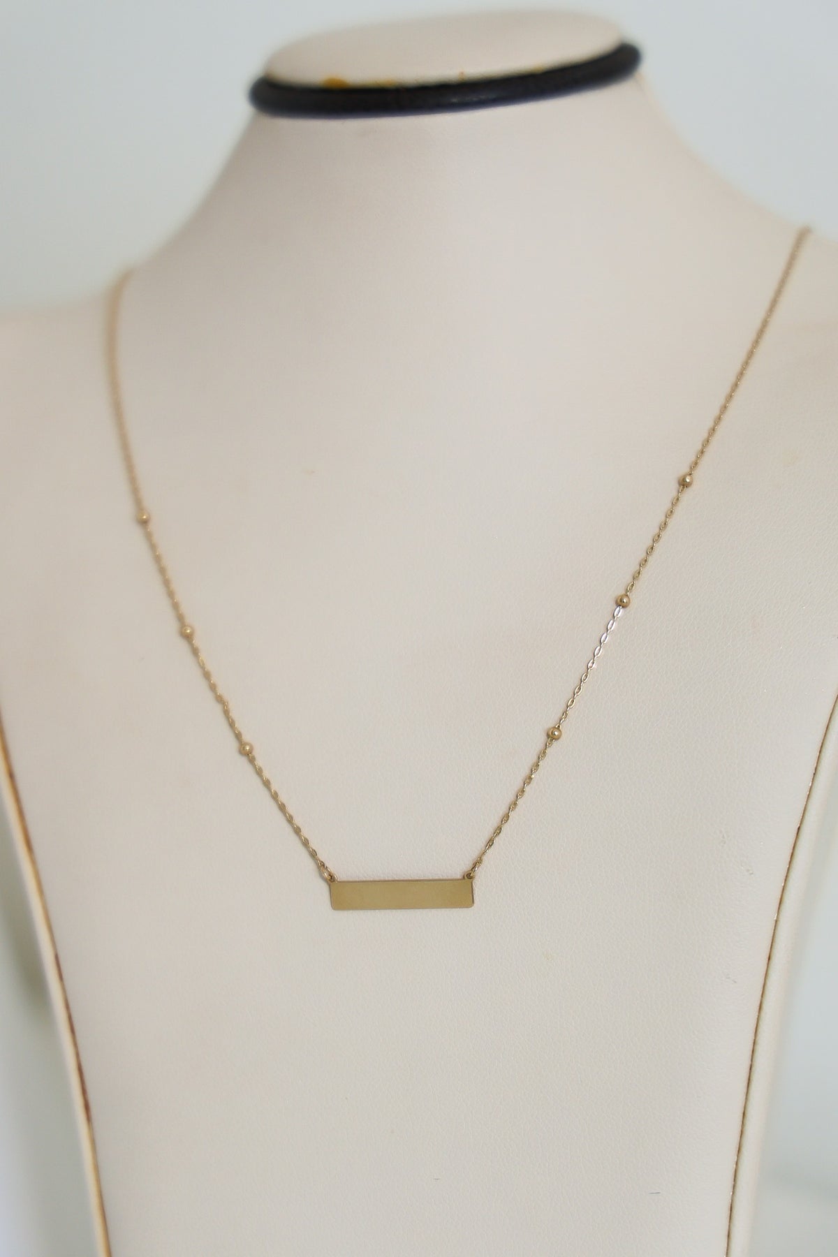"Name Plate" Necklace & Bracelet Set - 14K Solid Gold