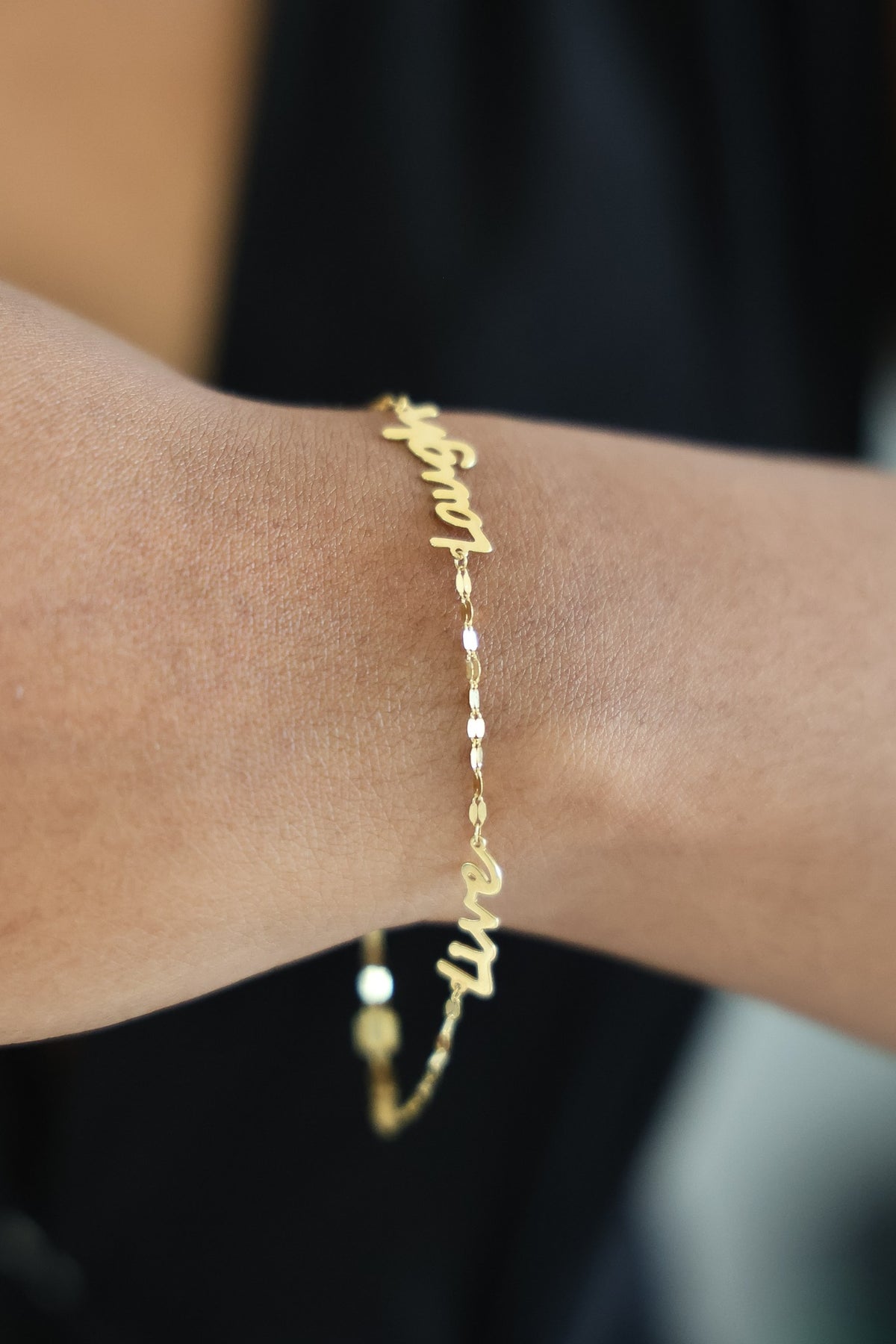 "Live Laugh Love" Bracelet - 10k Gold