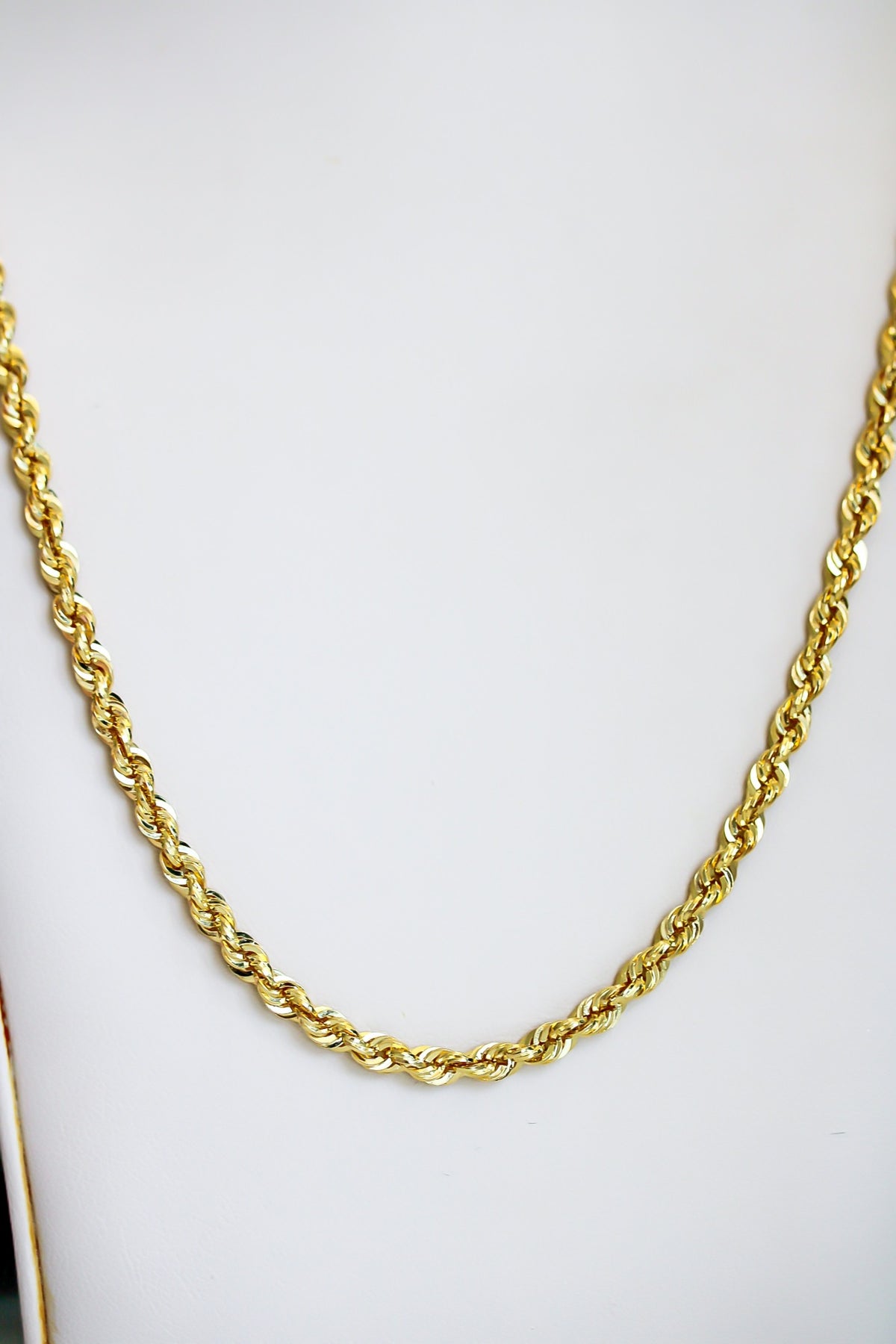"Diamond-Cut Rope" Chain Necklace - 14k Gold