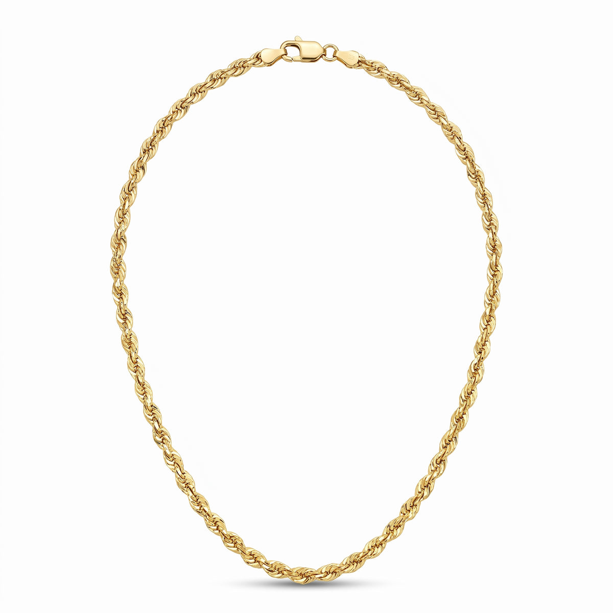 "Diamond-Cut Rope" Chain Necklace - 14k Gold