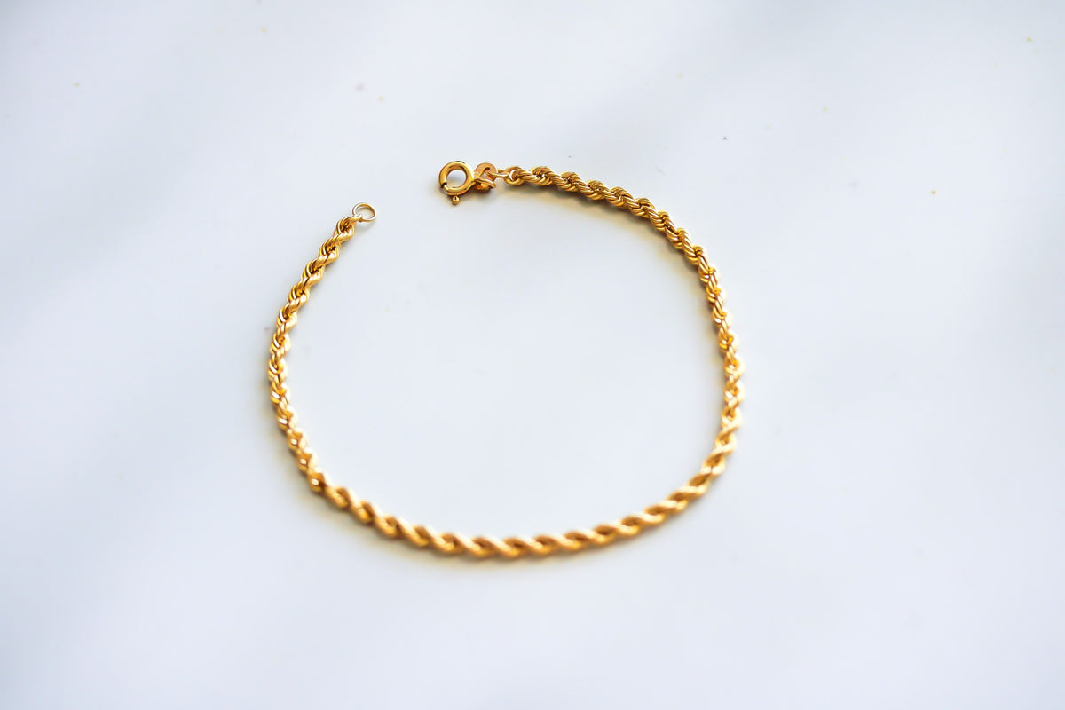 "Rope Chain" Bracelet - 14k Yellow Gold