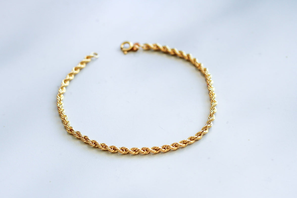 "Rope Chain" Bracelet - 14k Yellow Gold