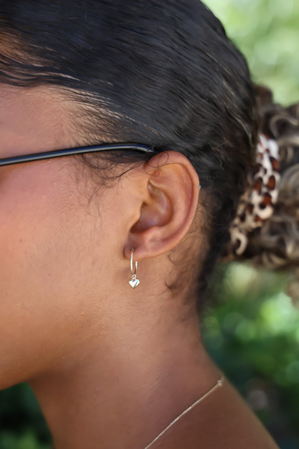 "Sweetheart Swing" Hoop Earrings - 14k Yellow Gold
