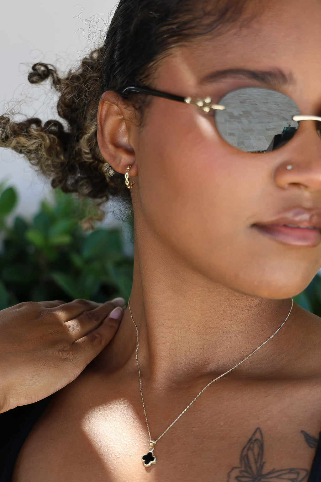 "Oval Chain Link" Hoops - 14k Yellow Gold