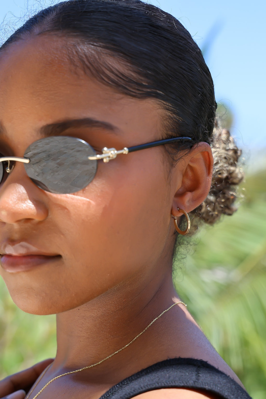 "Polished Circle" Hoop Earrings - 14k Gold
