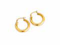 "Polished Circle" Hoop Earrings - 14k Gold