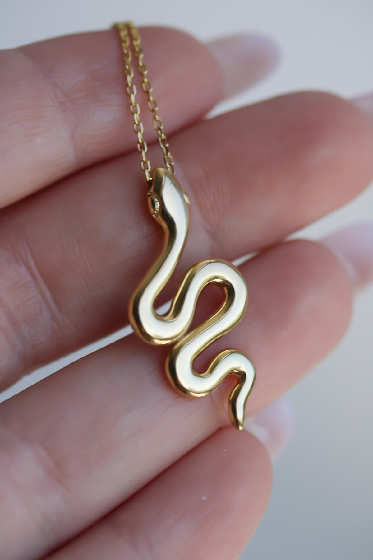 "Snake Coil" Necklace - 14k Yellow Gold