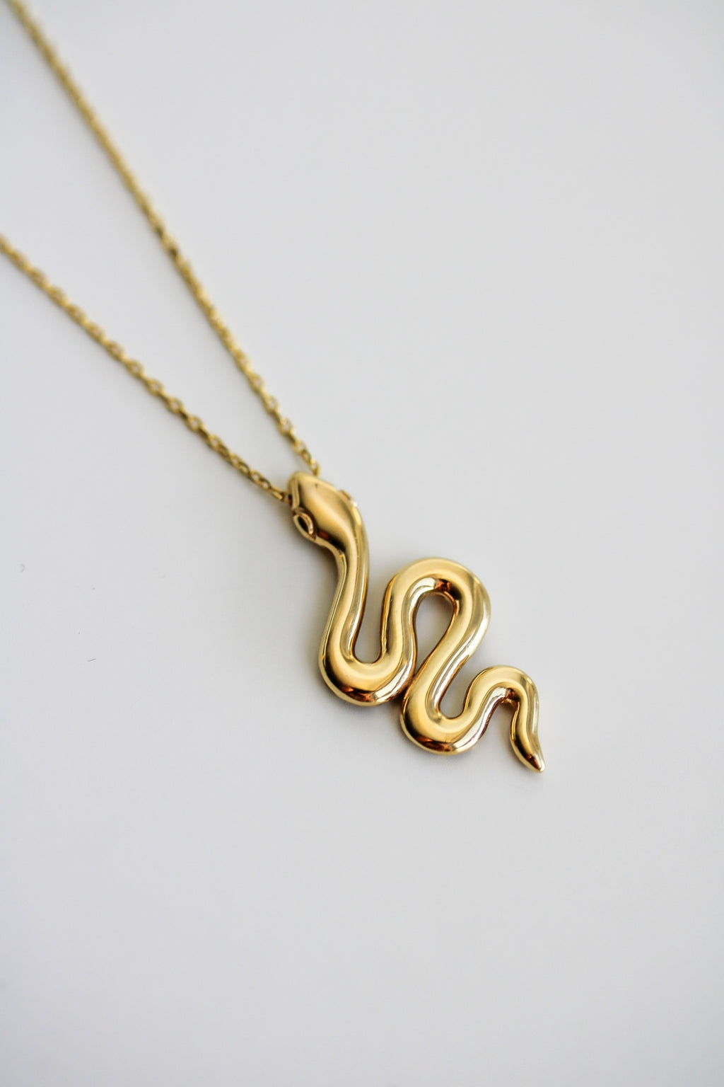 "Snake Coil" Necklace - 14k Yellow Gold