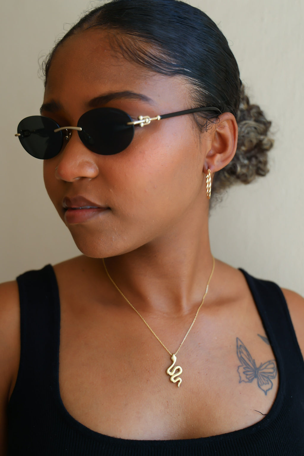 "Snake Coil" Necklace - 14k Yellow Gold