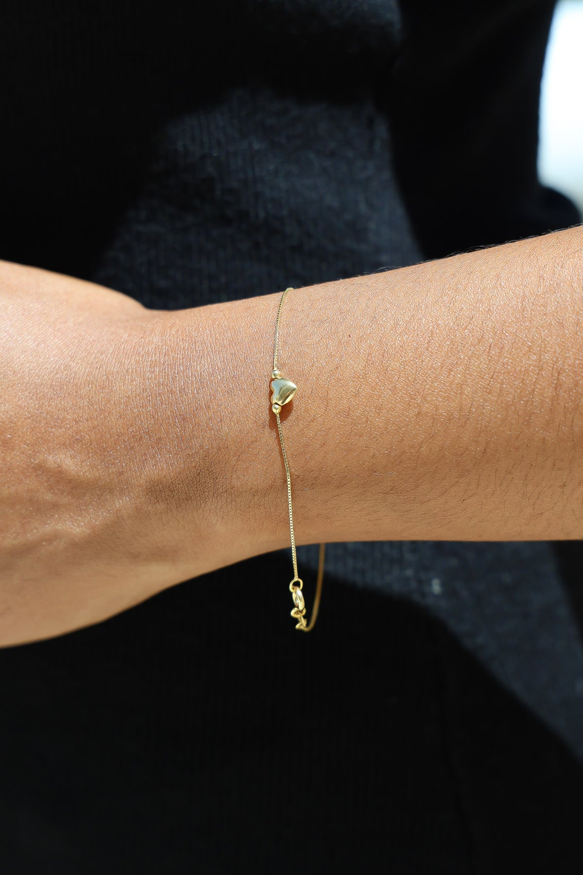 "Open Heart" Bracelet - 14k Solid Gold