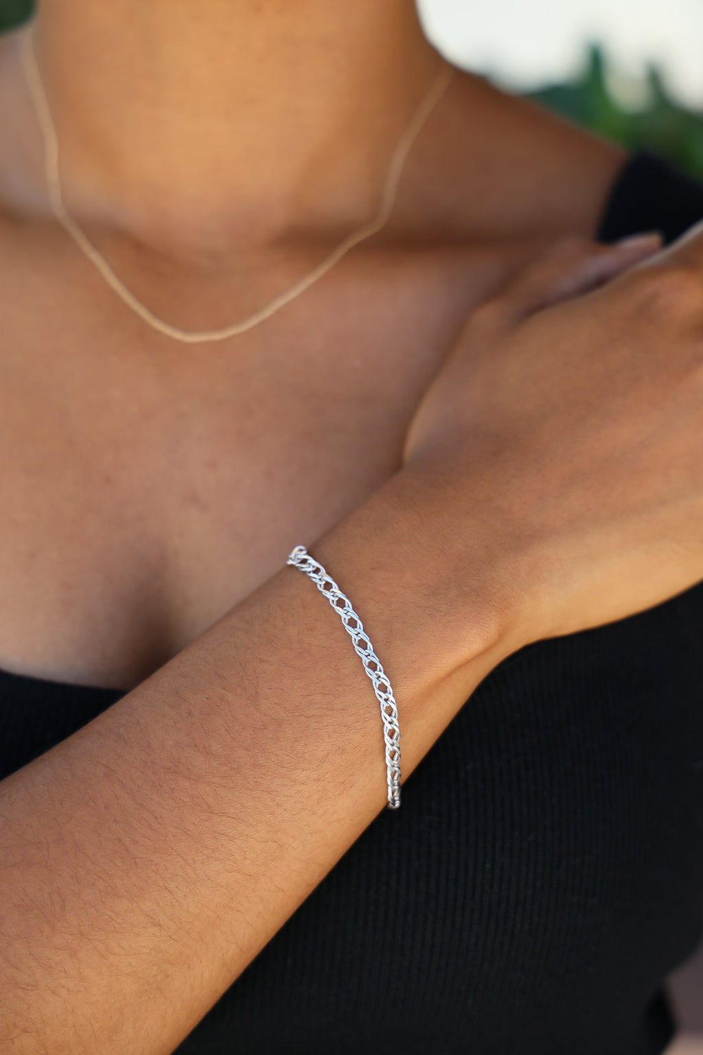 "Wheat Link" Bracelet - 14k Gold, Yellow or White