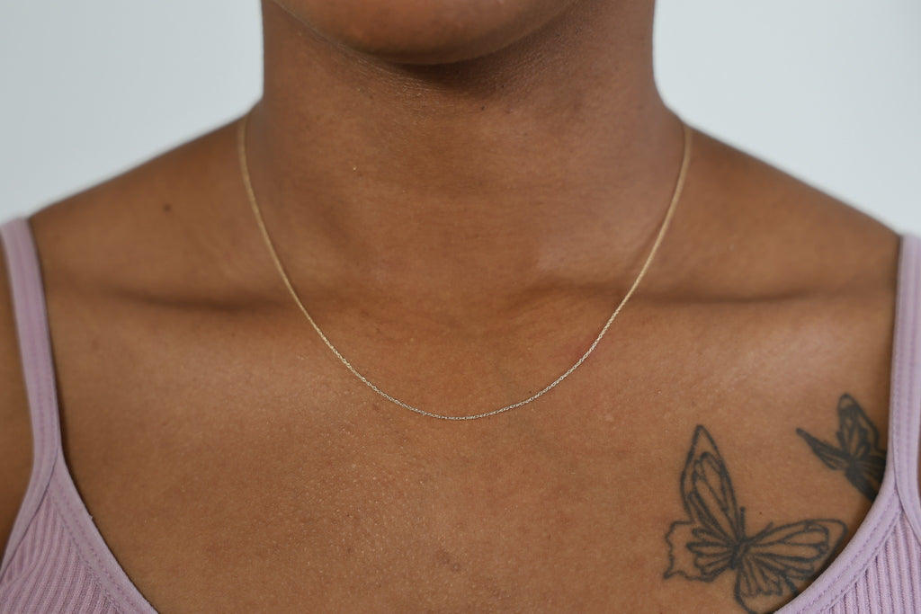 "Singapore Twist" Chain - 14k Yellow Gold
