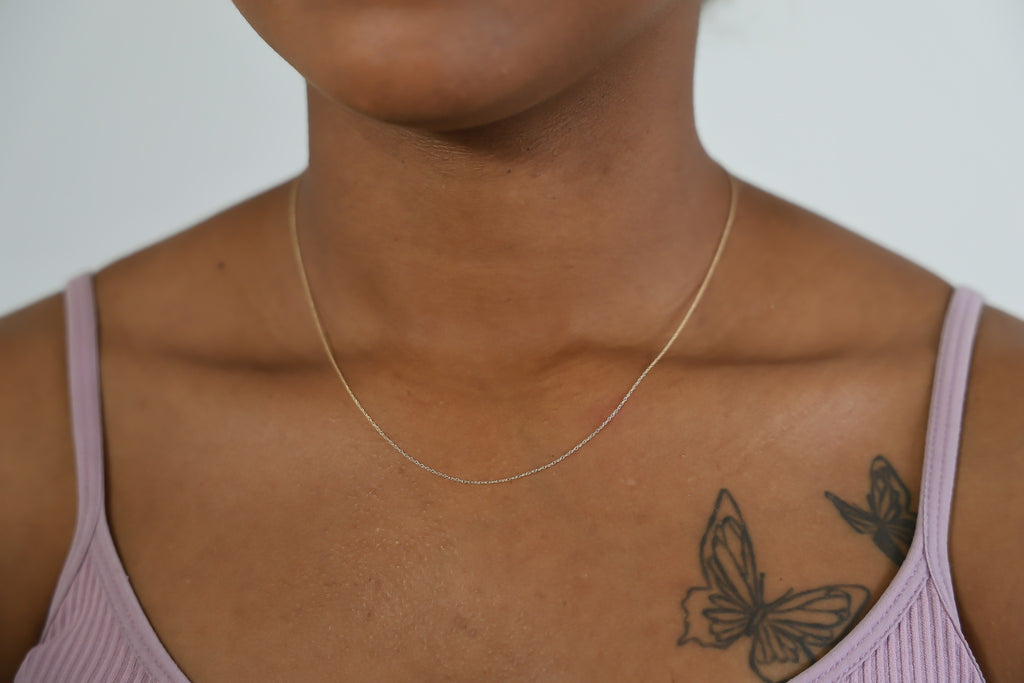 "Singapore Twist" Chain - 14k Yellow Gold