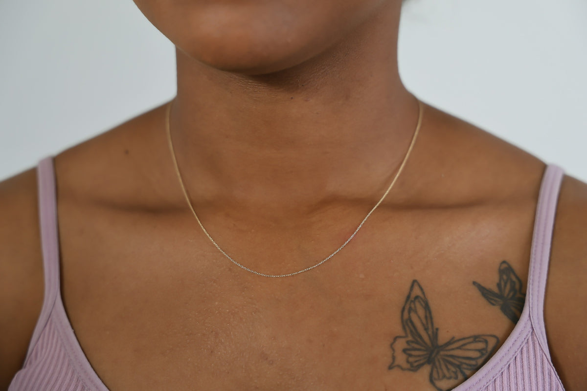 "Singapore Twist" Chain - 14k Yellow Gold