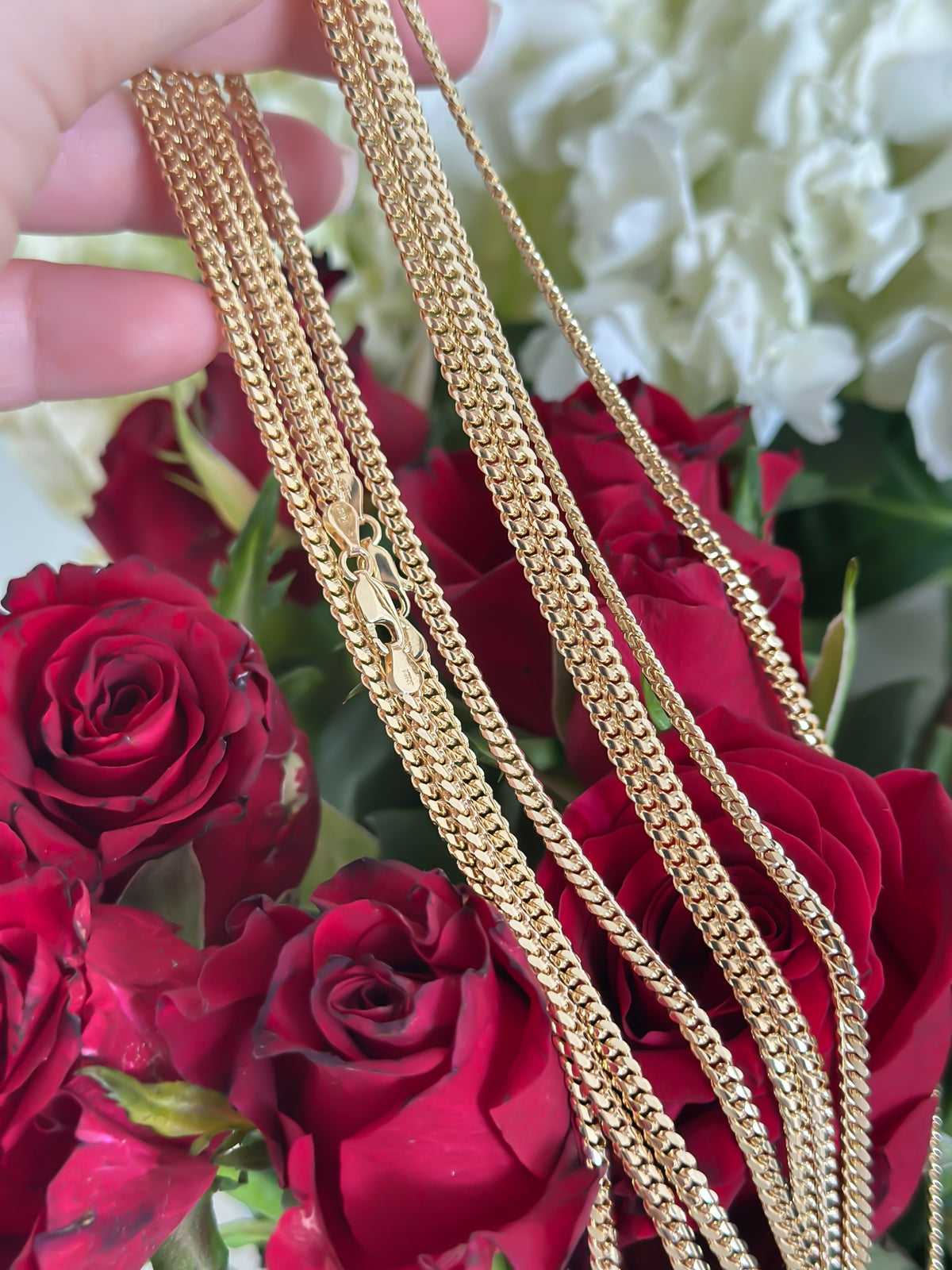 "Cuban Link" Chain Necklace - 14k Solid Gold