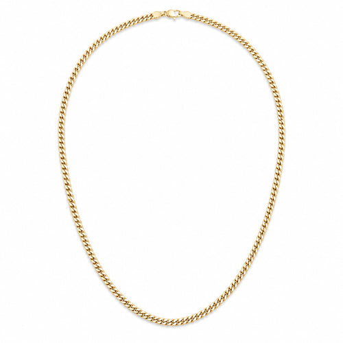 "Cuban Link" Chain Necklace - 14k Solid Gold