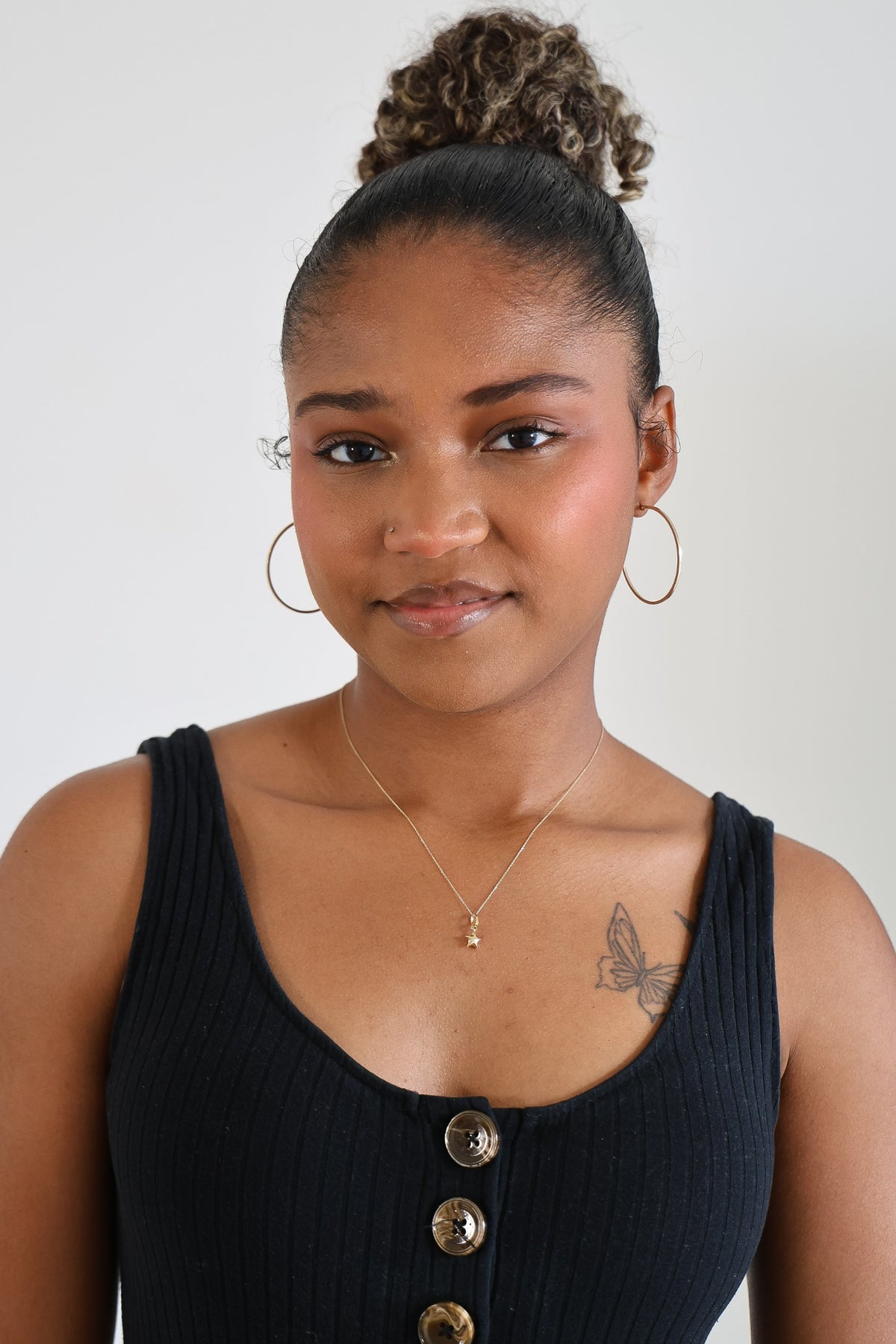 "Flat Circle" Hoop Earrings - 10k Solid Gold