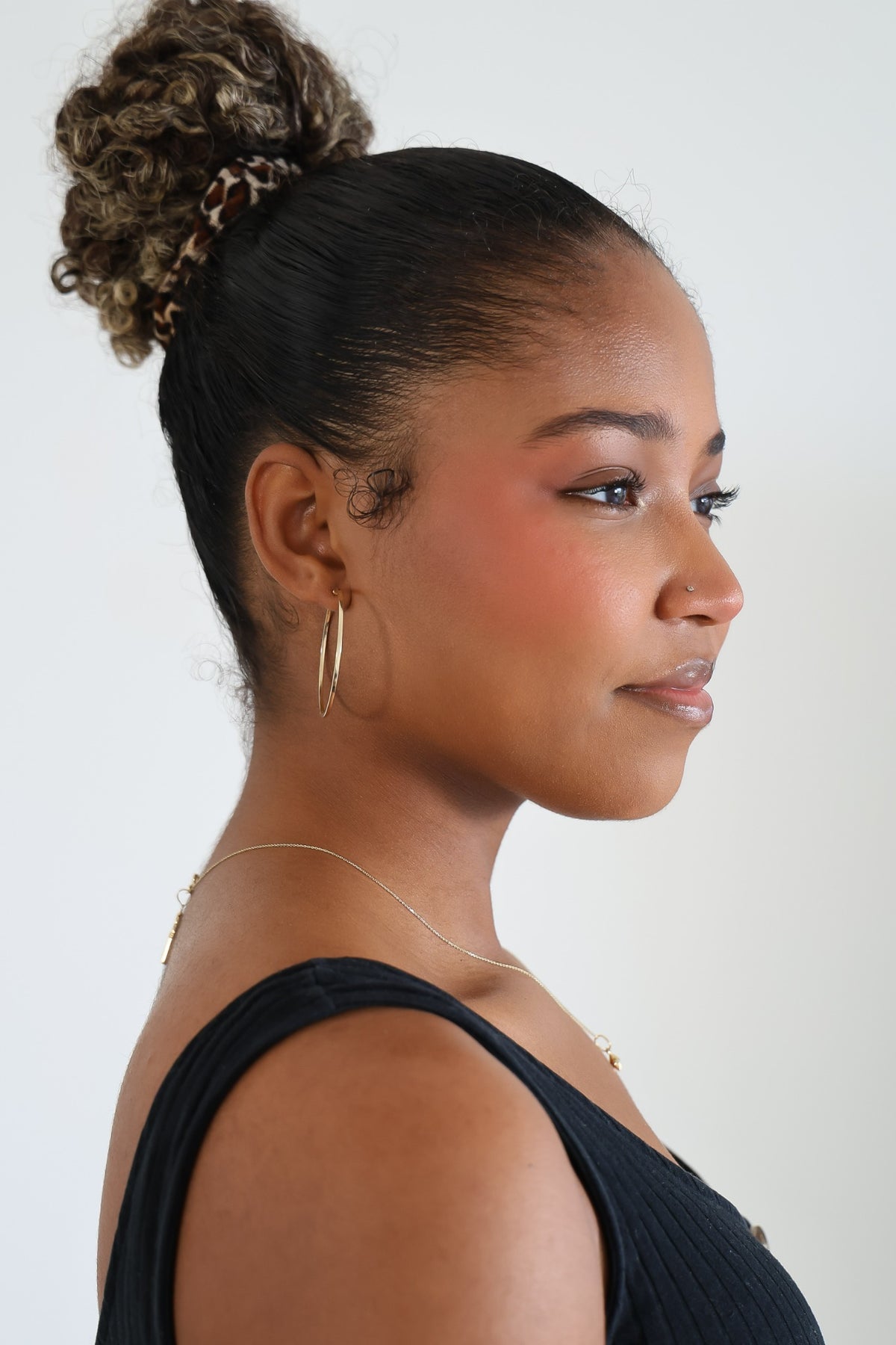 "Flat Circle" Hoop Earrings - 10k Solid Gold