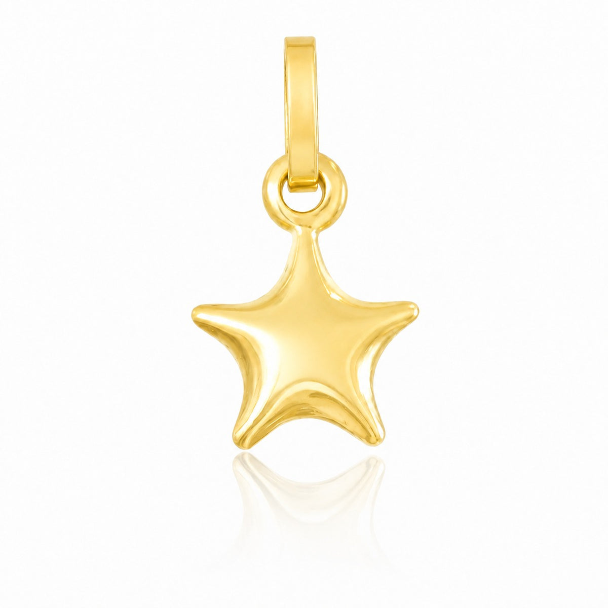 "Five-Point Star" Pendant Necklace - 14k Solid Gold