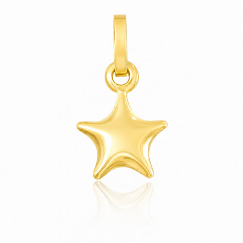 "Five-Point Star" Pendant Necklace - 14k Solid Gold