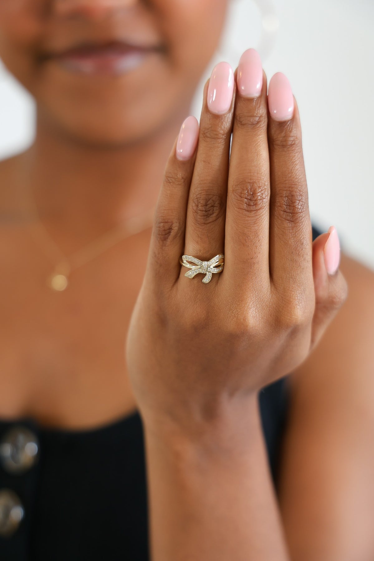 "Ribbon Bow" Ring - 10k Solid Yellow Gold