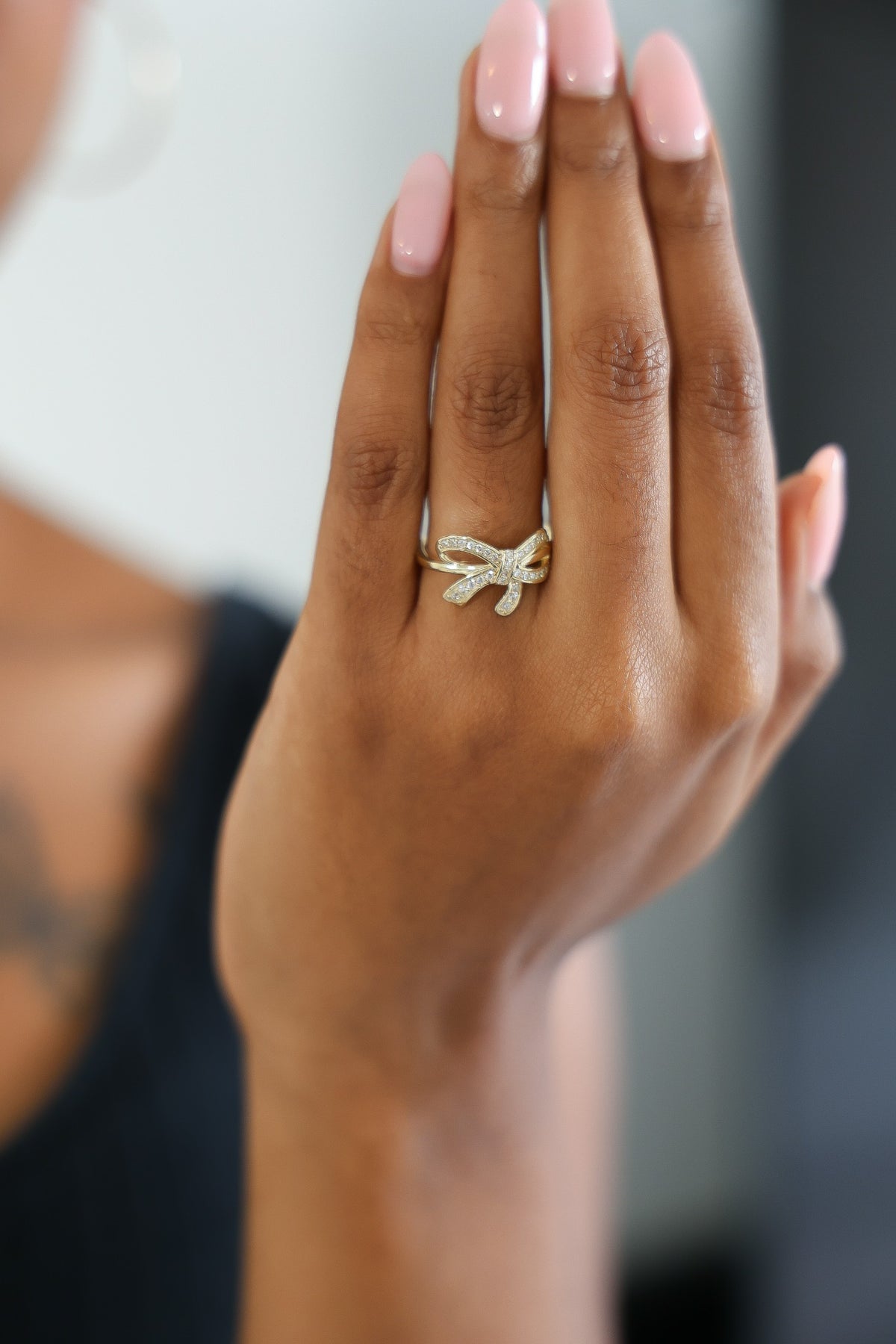 "Ribbon Bow" Ring - 10k Solid Yellow Gold
