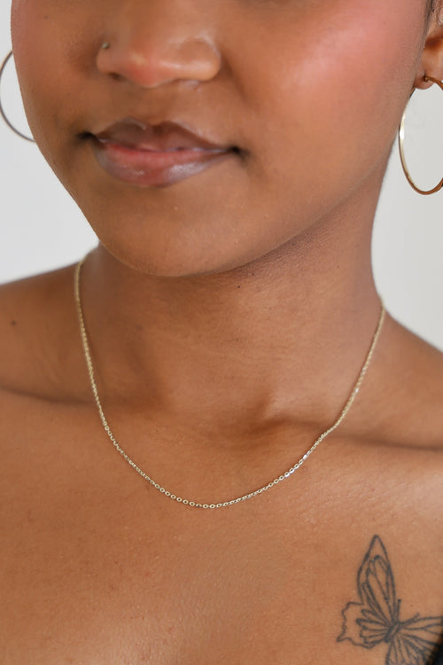 "Diamond-Cut Cable" Chain - 10k Solid Gold