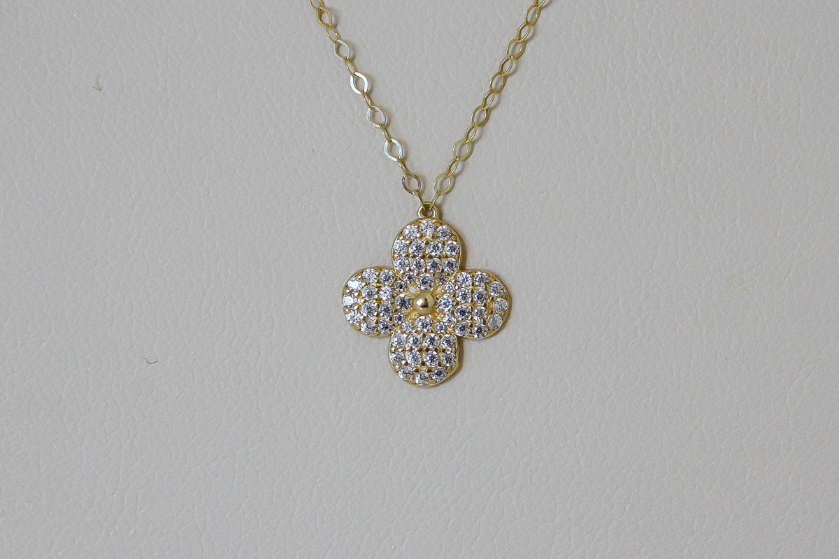 "Four-Leaf Clover" Jewelry Set - 14k Solid Gold