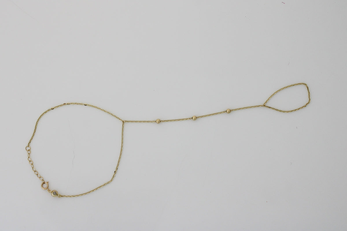 "Diamond-Cut Bead" Bracelet - 10k Gold