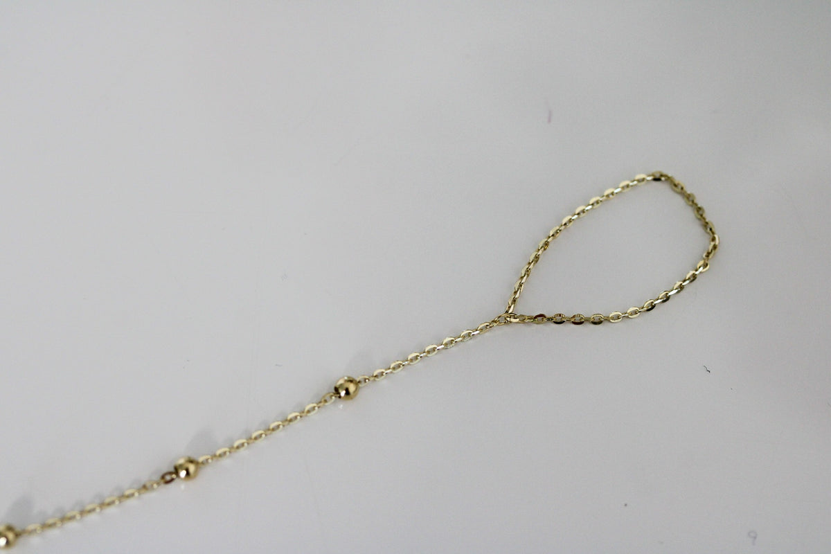"Diamond-Cut Bead" Bracelet - 10k Gold
