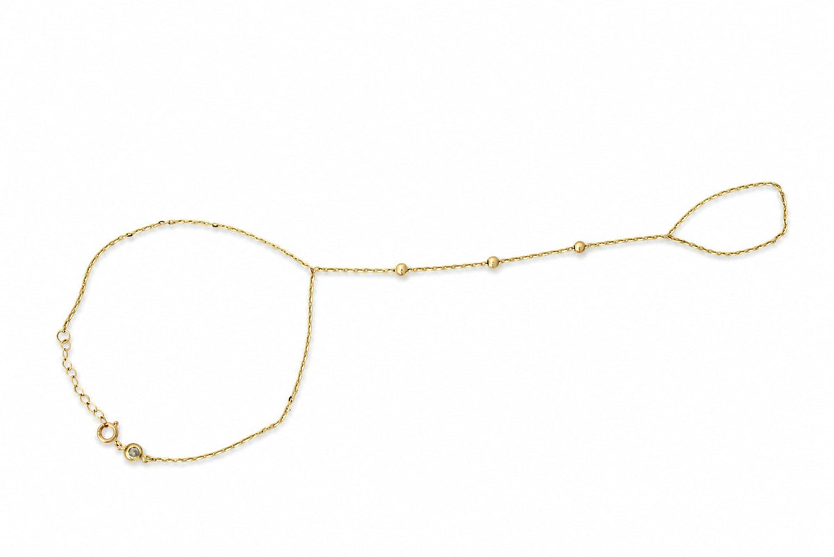 "Diamond-Cut Bead" Bracelet - 10k Gold