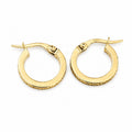 "Greek Key" Hoop Earrings - 10k Gold