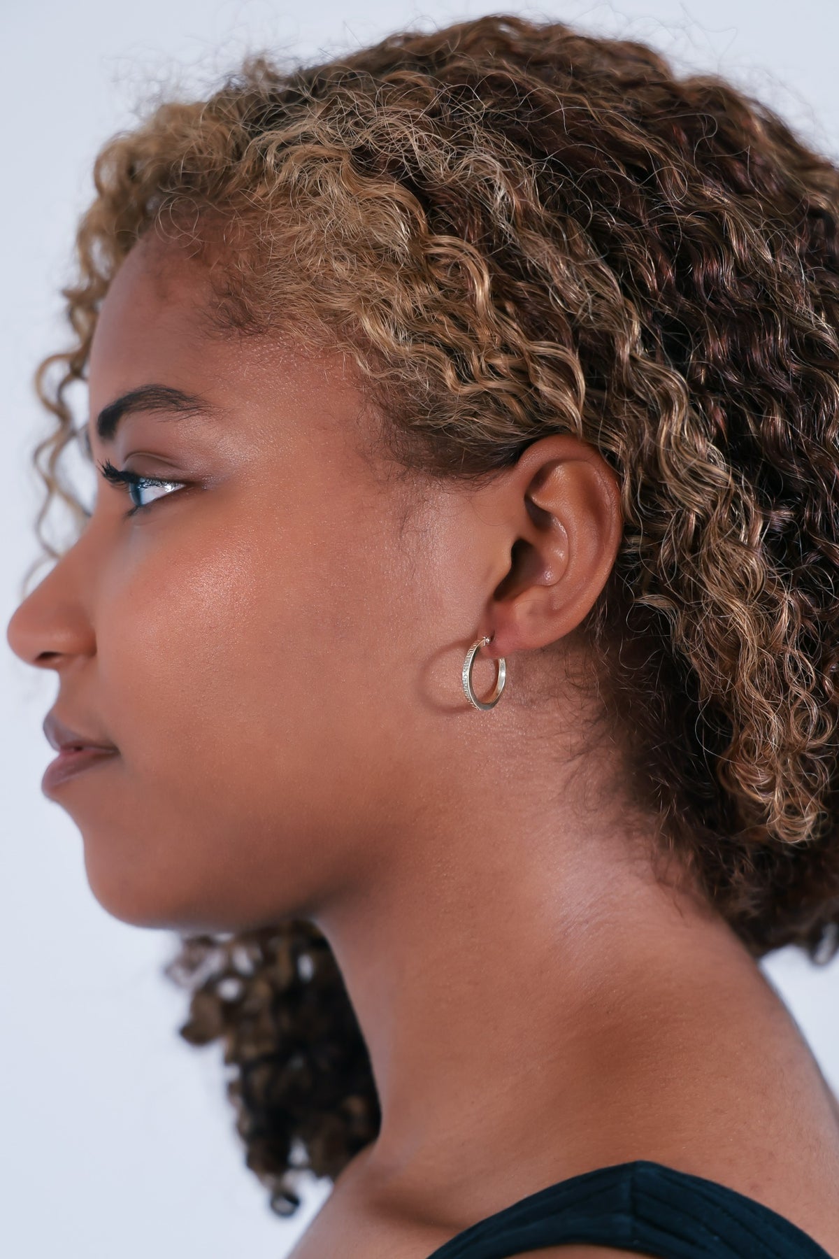 "Greek Key" Round Hoop Earrings - 10k Yellow Gold