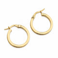 "Greek Key" Round Hoop Earrings - 10k Yellow Gold