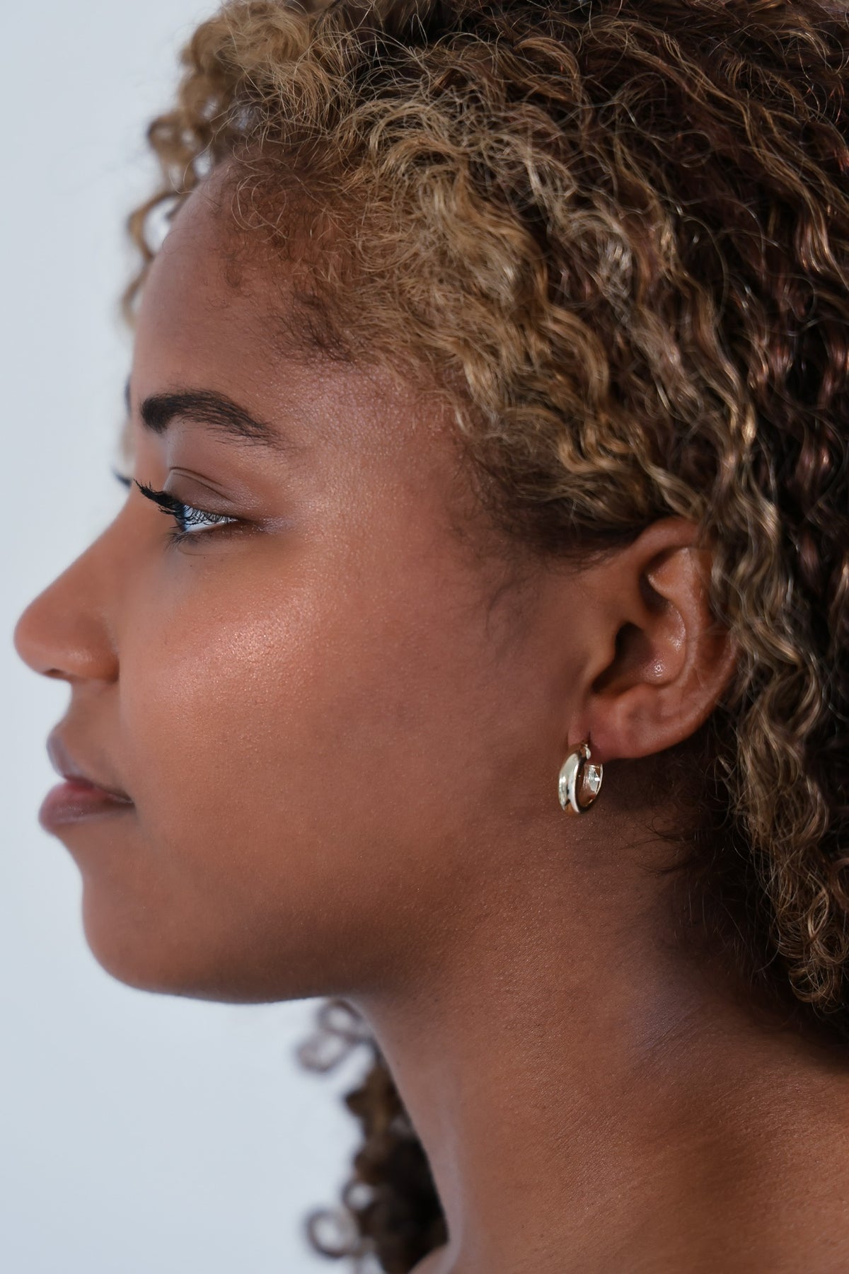 "Tube Hoop" Earrings - Yellow Gold