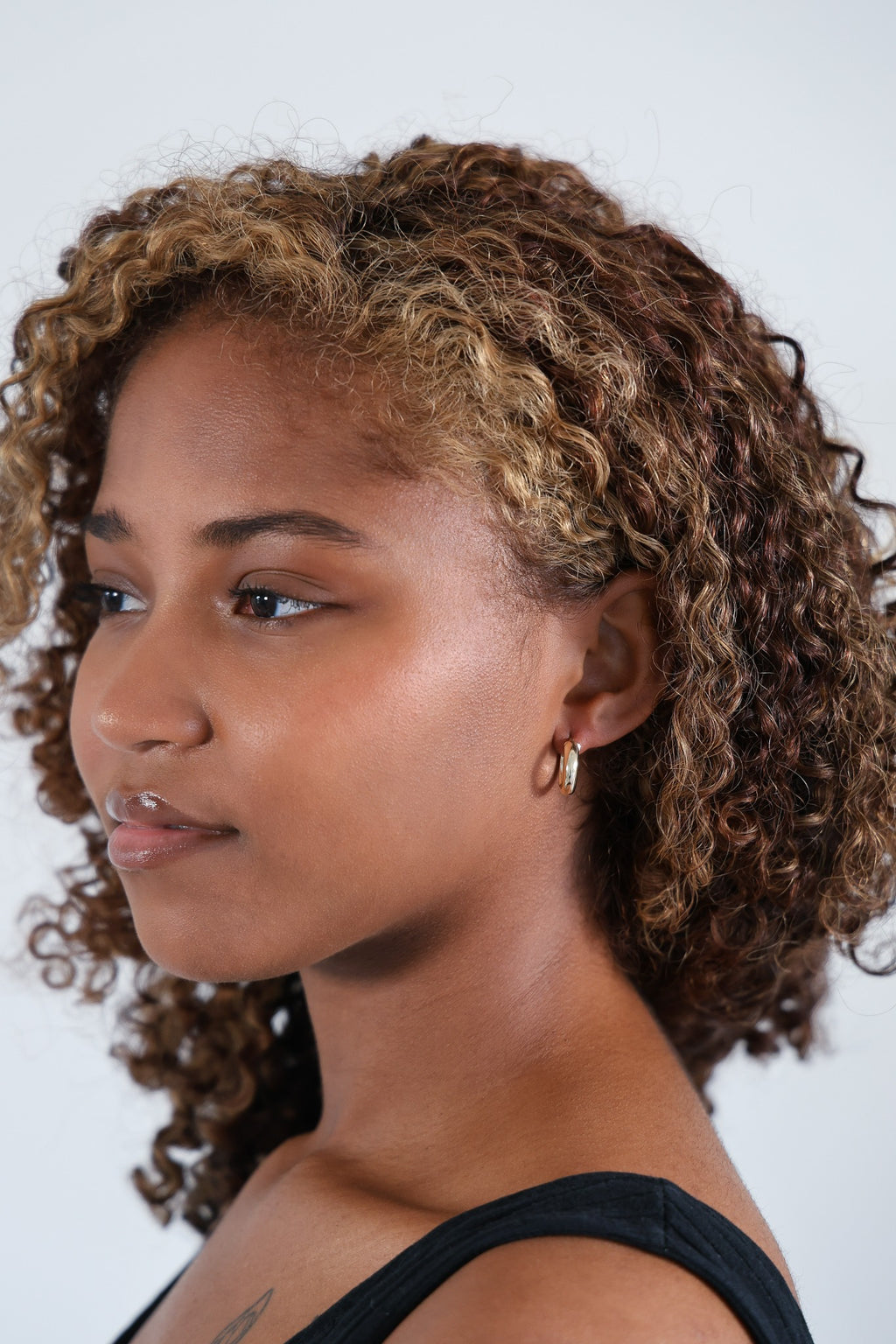 "Tube Hoop" Earrings - Yellow Gold