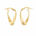 "Figure-Eight Twist" Hoop Earrings - 10k Solid Gold
