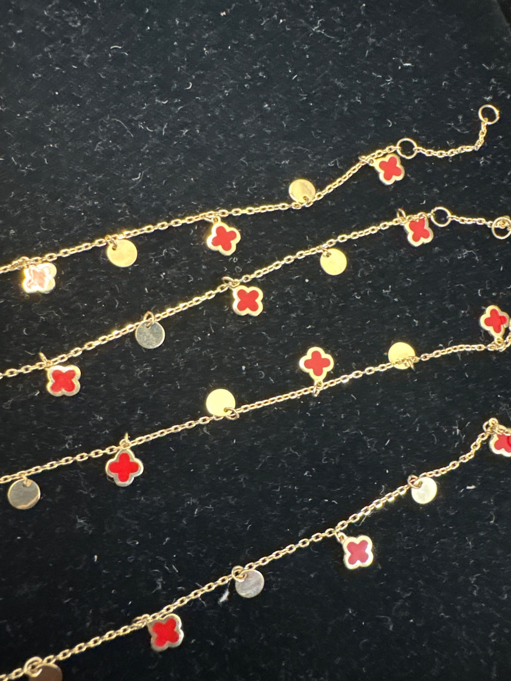 "Clover & Circle" Bracelet - 14k Gold