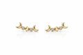 "Crescent Moon CZ" Earring - Yellow Gold