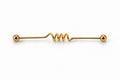 "Spiral Twist" Industrial Earring - 14k Gold